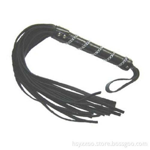 Black PVC or Leather Whip with sword handle Lash Strap Sex Toys Couple Game Flog toy touch soft stronger